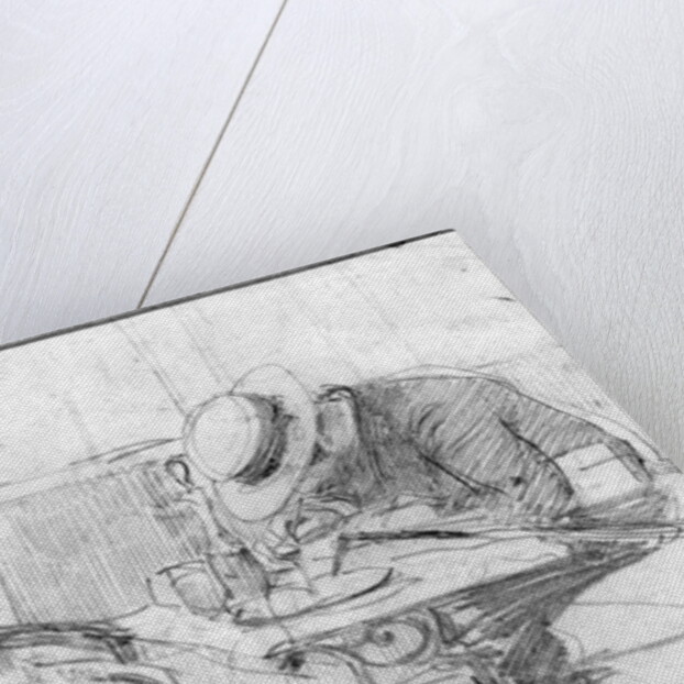 Paul Cesar Helleu at a table in a cafe by Giovanni Boldini