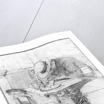 Paul Cesar Helleu at a table in a cafe by Giovanni Boldini