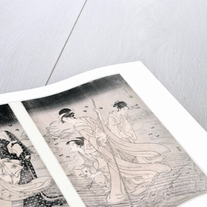 Hunting fireflies at nightfall, 1796-97 by Hosoda Eishi