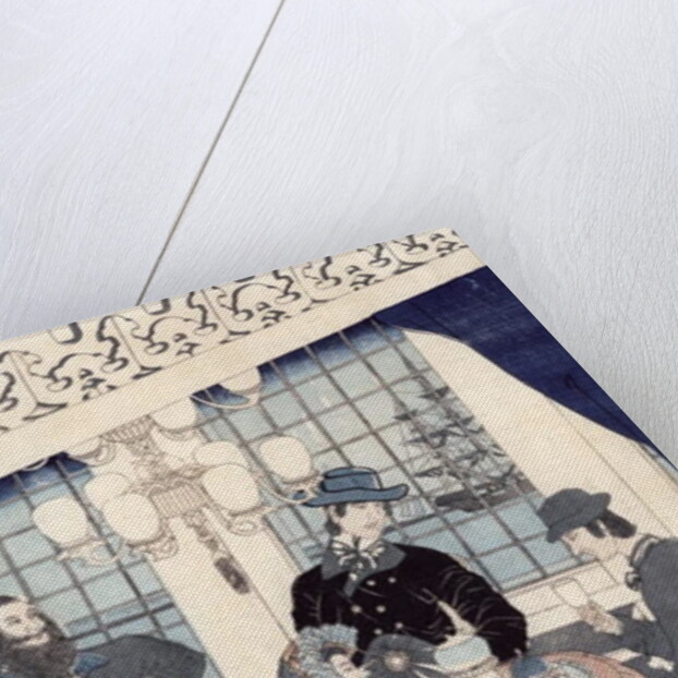 The salon of a house of foreign merchants at Yokohama, 1861 by Utagawa Sadahide