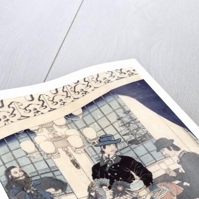 The salon of a house of foreign merchants at Yokohama, 1861 by Utagawa Sadahide