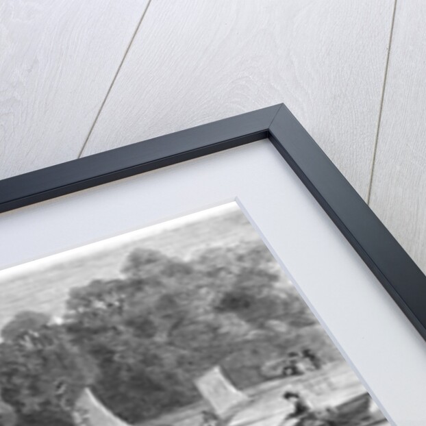 View of the pond of the Court at Fontainebleau by Ange-Louis (1815-72) Janet