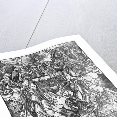 Scene from the Apocalypse, The Opening of the Seventh Seal, The Seven Angels with the trumpets, Latin edition, 1511 by Albrecht Dürer or Duerer