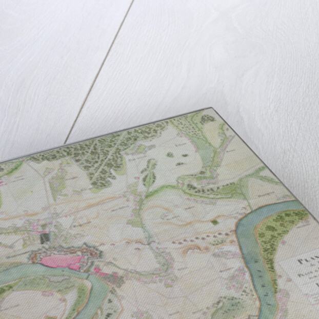 Map of Dusseldorf and surrounding areas by French School