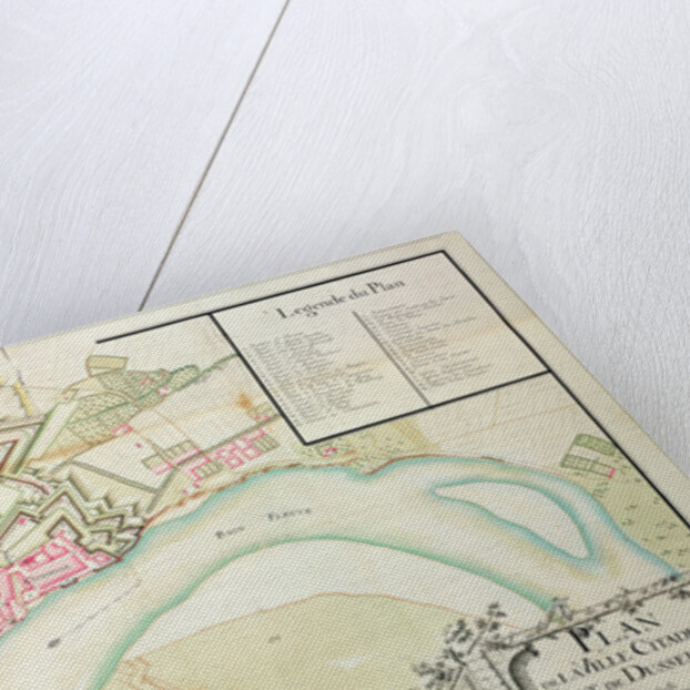 Map of Dusseldorf by French School