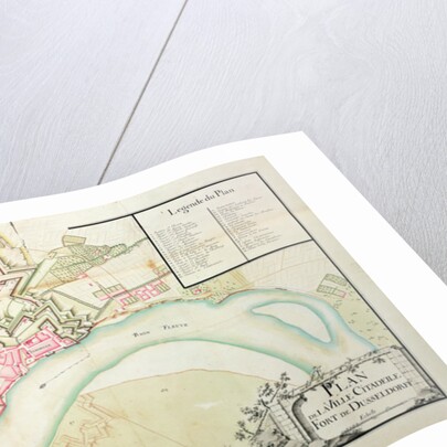 Map of Dusseldorf by French School