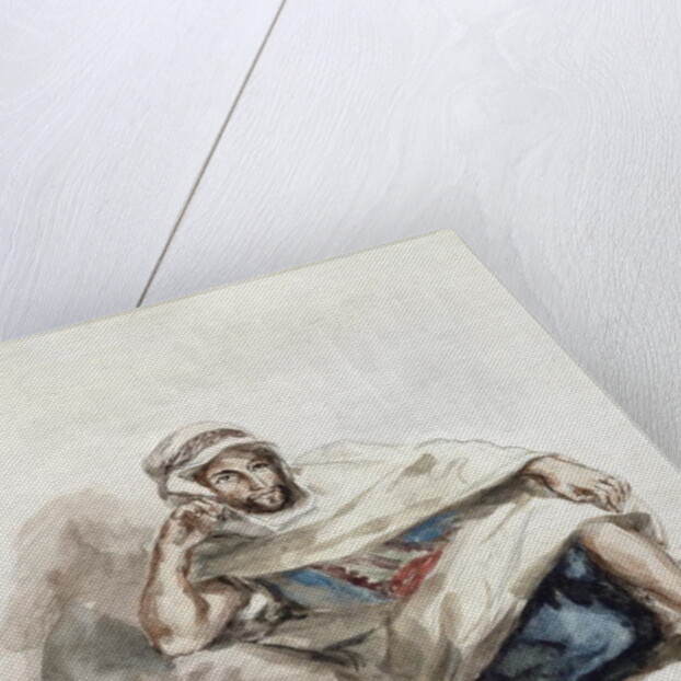 Seated Arab by Ferdinand Victor Eugene Delacroix