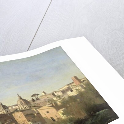 The Forum seen from the Farnese Gardens, Rome, 1826 by Jean Baptiste Camille Corot