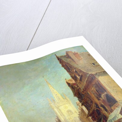 Market at Hennebont by Jules Achille Noel