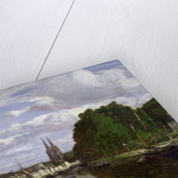 The Port at Quimper, 1857 by Eugene Louis Boudin