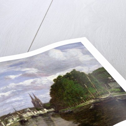 The Port at Quimper, 1857 by Eugene Louis Boudin