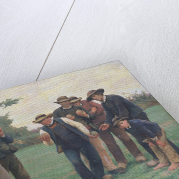 Playing Boules on the outskirts of Concarneau by Theophile Louis Deyrolle