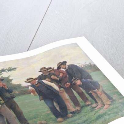 Playing Boules on the outskirts of Concarneau by Theophile Louis Deyrolle