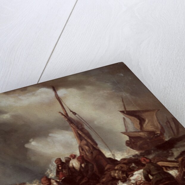 A Fisherman Pulling in a Net, 1868 by Louis Eugene Gabriel Isabey