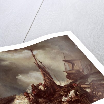 A Fisherman Pulling in a Net, 1868 by Louis Eugene Gabriel Isabey