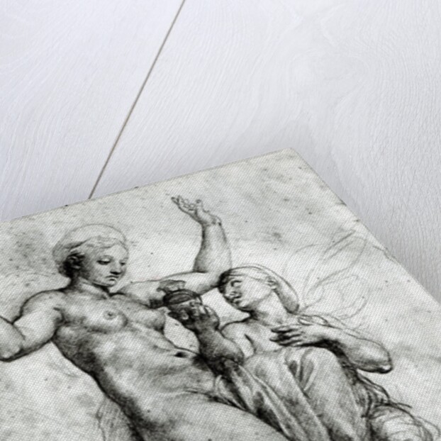 Psyche presenting Venus with water from the Styx, 1517 by Raphael