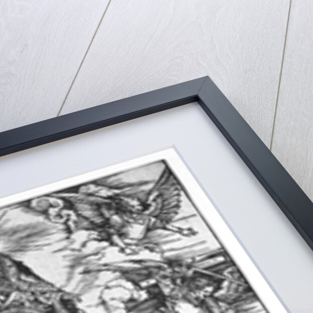 Scene from the Apocalypse, The seven-headed and ten-horned dragon by Albrecht Dürer or Duerer