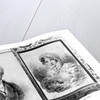 Self portrait and portrait of Princess Bagration, 1841 and 1812 by Jean-Baptiste Isabey