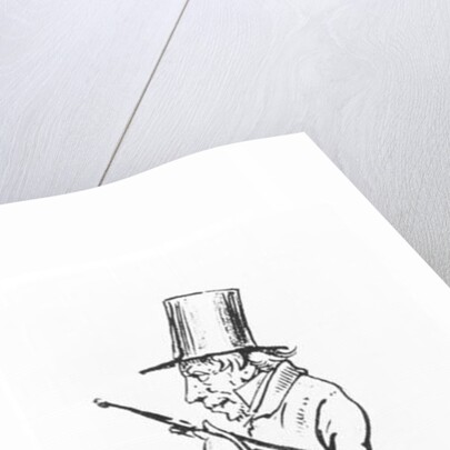 Caricature of Soren Aabye Kierkegaard by Wilhelm Marstrand