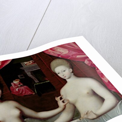 Gabrielle d'Estrées and her sister, the Duchess of Villars, 16th century by Fontainebleau School