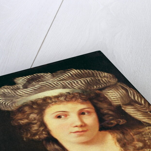 Portrait of a young woman in the style of Labille-Guiard by Gustave Courbet