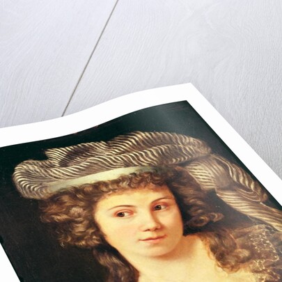 Portrait of a young woman in the style of Labille-Guiard by Gustave Courbet