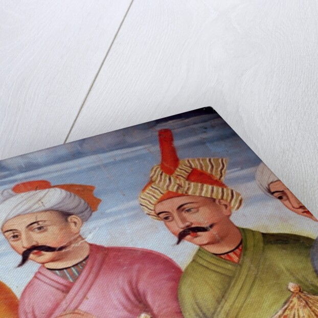 Offering bearers at the Reception for the Ambassador of the Grand Moghul at the Court of the Shah Tahmasp, 1573-76 by Persian School