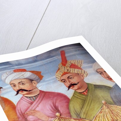 Offering bearers at the Reception for the Ambassador of the Grand Moghul at the Court of the Shah Tahmasp, 1573-76 by Persian School