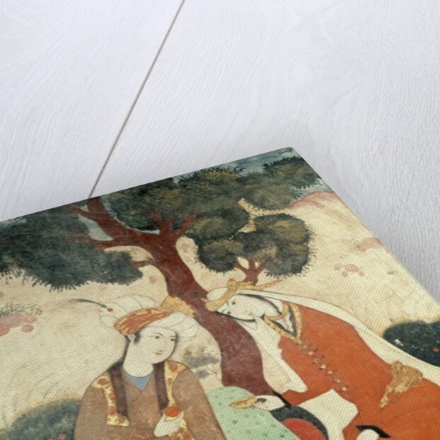 Scene galante from the era of Shah Abbas I, 1585-1627 by School Persian