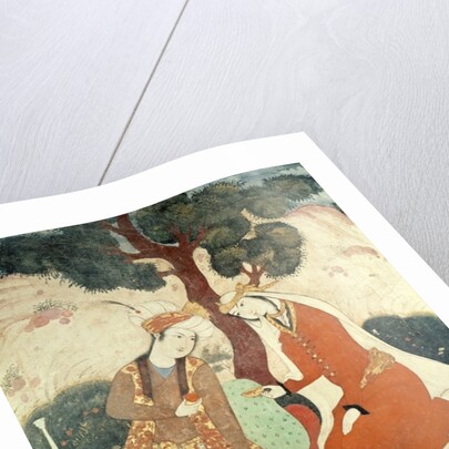 Scene galante from the era of Shah Abbas I, 1585-1627 by School Persian