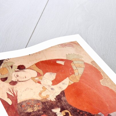 Woman pouring Wine in the Court of Shah Abbas I, 1585-1627 by School Persian