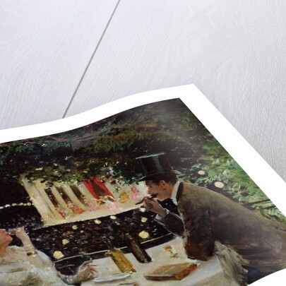 Dinner at Les Ambassadeurs, c.1882 by Jean Beraud