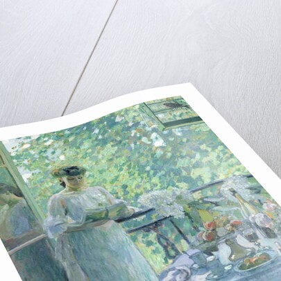 Woman on a Balcony by Henri Ottmann