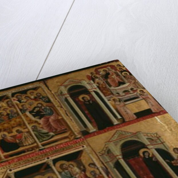 Tryptic of the Virgin, right and left panels by Maestro di Cesi