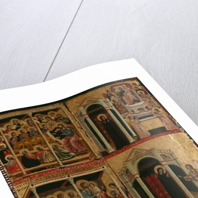 Tryptic of the Virgin, right and left panels by Maestro di Cesi