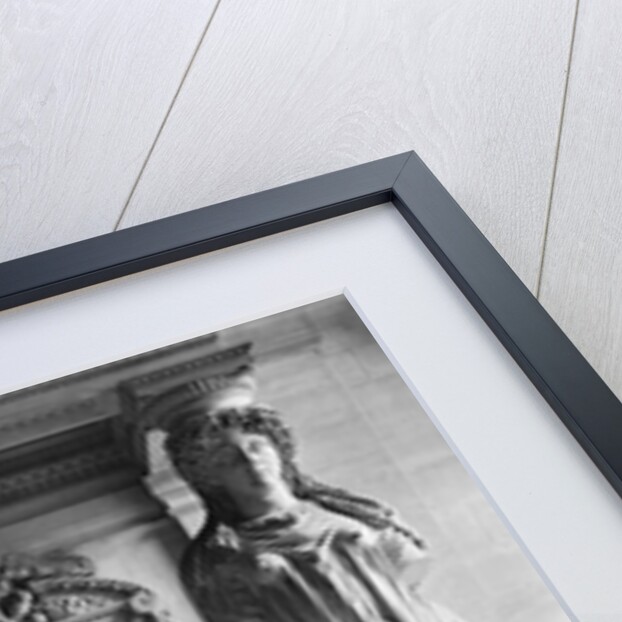 View of two caryatids from the Caryatids' Tribune in the Louvre Museum, late 19th century by Adolphe Giraudon