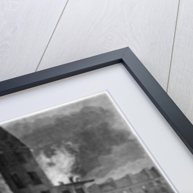 Building of Avenue de l'Opera, demolition of the Butte des Moulins, from 7 pm to midnight by Auguste Andre Lancon