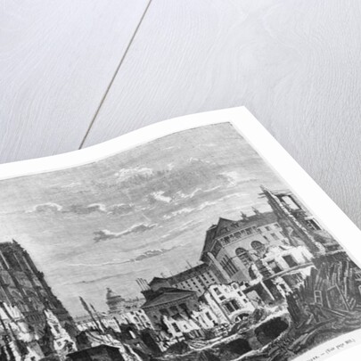 Paris, demolition of a part of the Cite to extend the buildings of the new Hotel-Dieu by Felix Thorigny