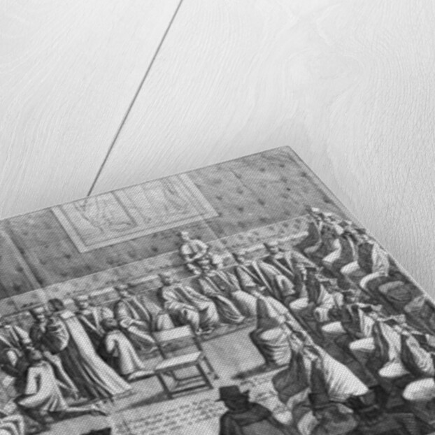 Session of Parliament presided by Regent Anne of Austria and Louis XIV by French School