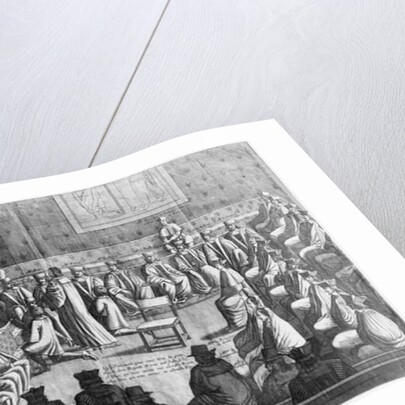 Session of Parliament presided by Regent Anne of Austria and Louis XIV by French School