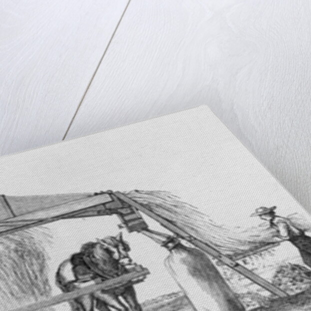 Damey threshing machine with a rotary system by French School