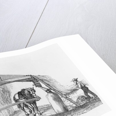 Damey threshing machine with a rotary system by French School