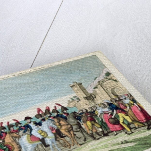 Napoleon Leaving for Golf Juan, 1st March 1815 by French School