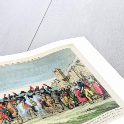 Napoleon Leaving for Golf Juan, 1st March 1815 by French School