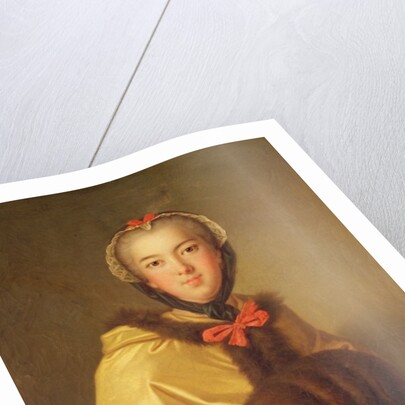 Portrait of Louis-Henriette de Bourbon-Conti, with muffler by Jean-Marc Nattier