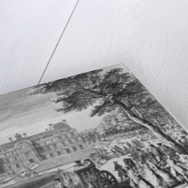 Walking in the Luxembourg gardens, 1729 by Jacques Rigaud