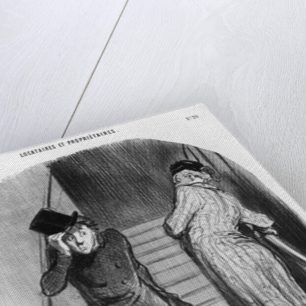 A tenant who owes three terms, plate 20 from the series 'Tenants and owners', by Honore Daumier