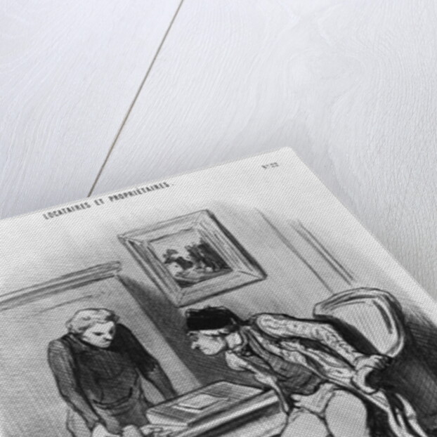 Is it the right amount?, plate 22 from the series 'Tenants and owners', by Honore Daumier