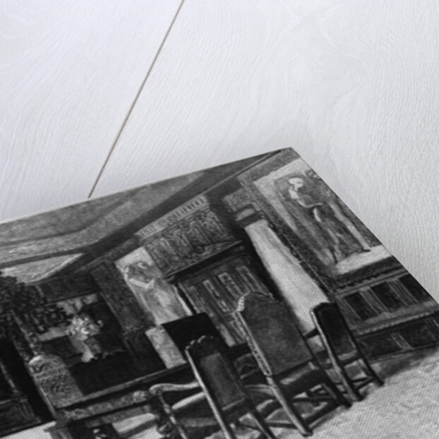 Homes of Victor Hugo, the lounge at Hauteville house in Guernsey, the armchair of the ancestor by Charles Gosselin