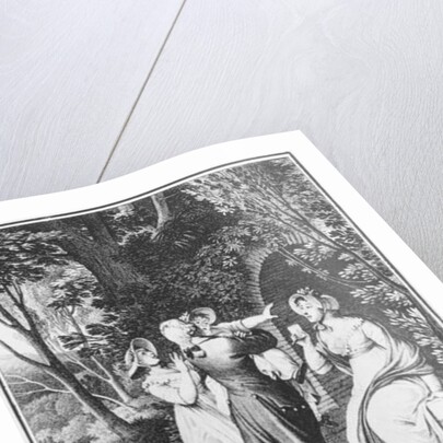 Illustration from 'The Sorrows of Werther' by Johann Wolfgang Goethe engraved by E. Deghent by Jean Michel the Younger Moreau